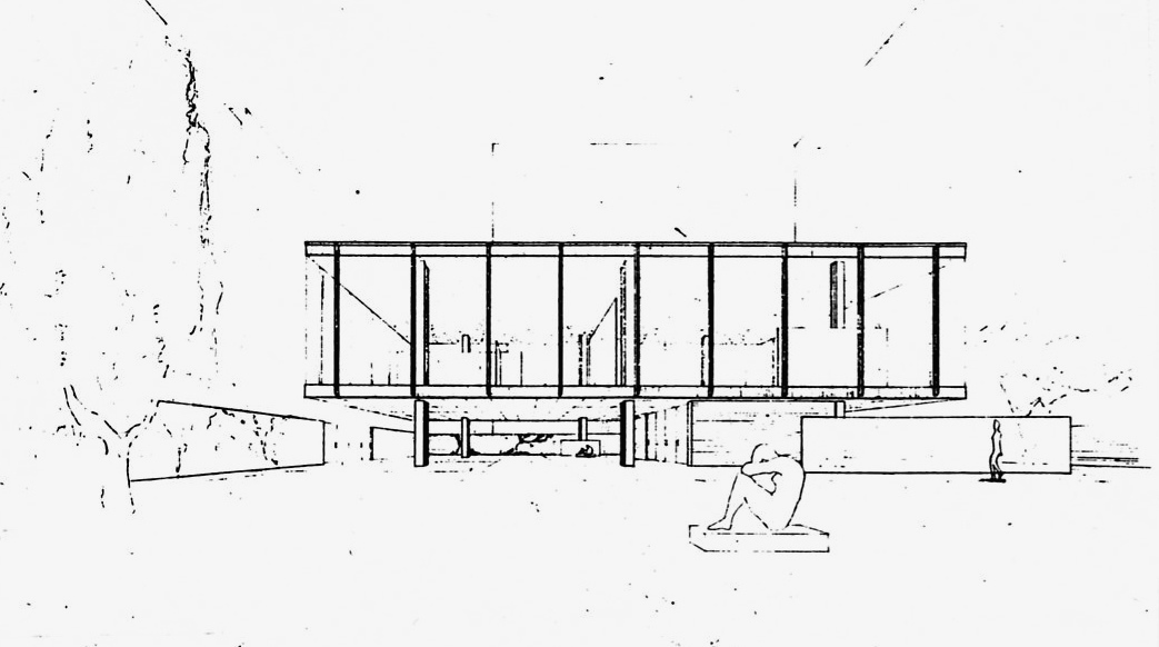 Philip Johnson Glass House Plan Section And Elevation ...