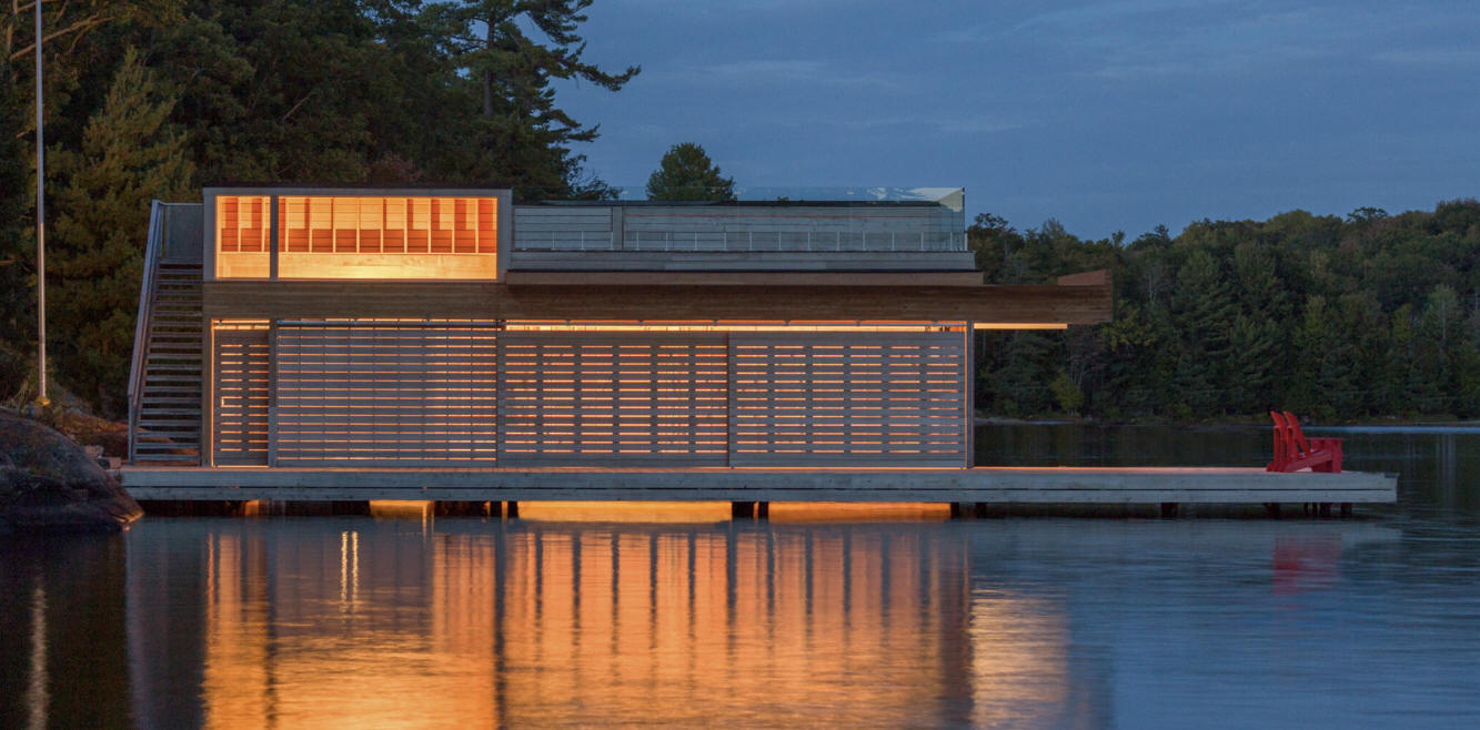 Lake Muskoka Boathouse by Meelena Turkel