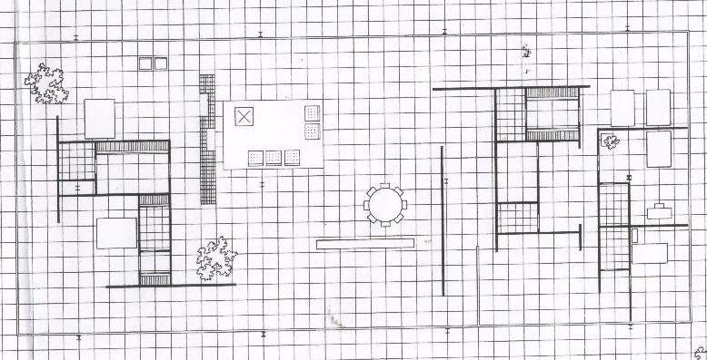 mies van der rohe glass house plan